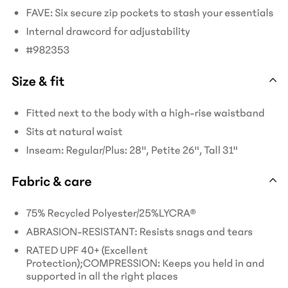 Athleta Headlands Hybrid Cargo Tight - size 0P - Navy NWT - Picture 4 of 14